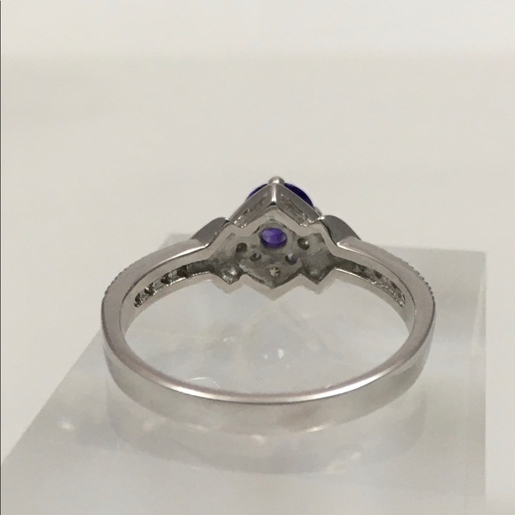 Tanzanite CZ Sterling Silver Ring - Picture 5 of 8